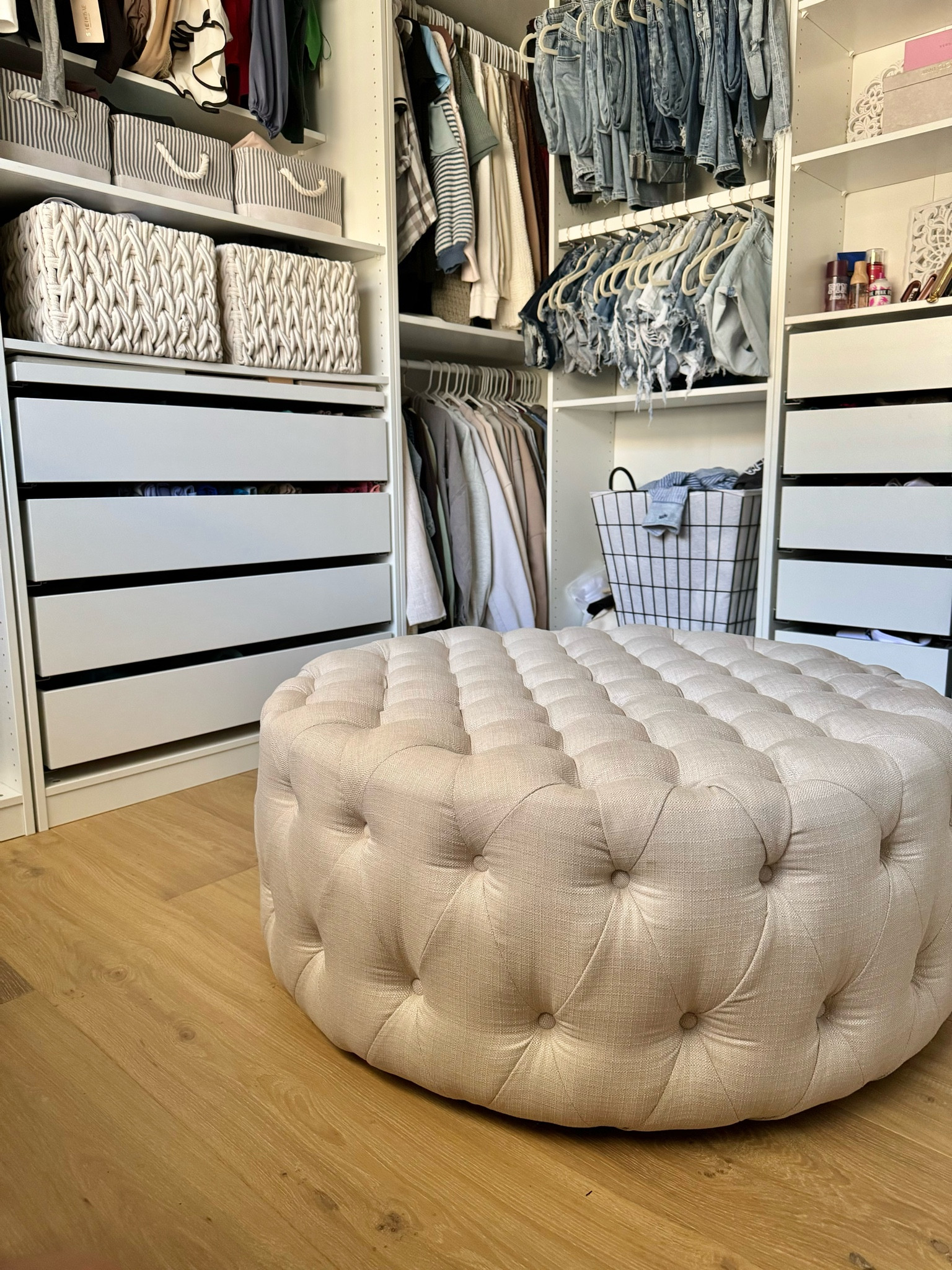 I am obsessed with this ottoman it is EXACTLY what I needed to spruce up my closet and add some style to it 😍



#LTKStyleTip #LTKHome