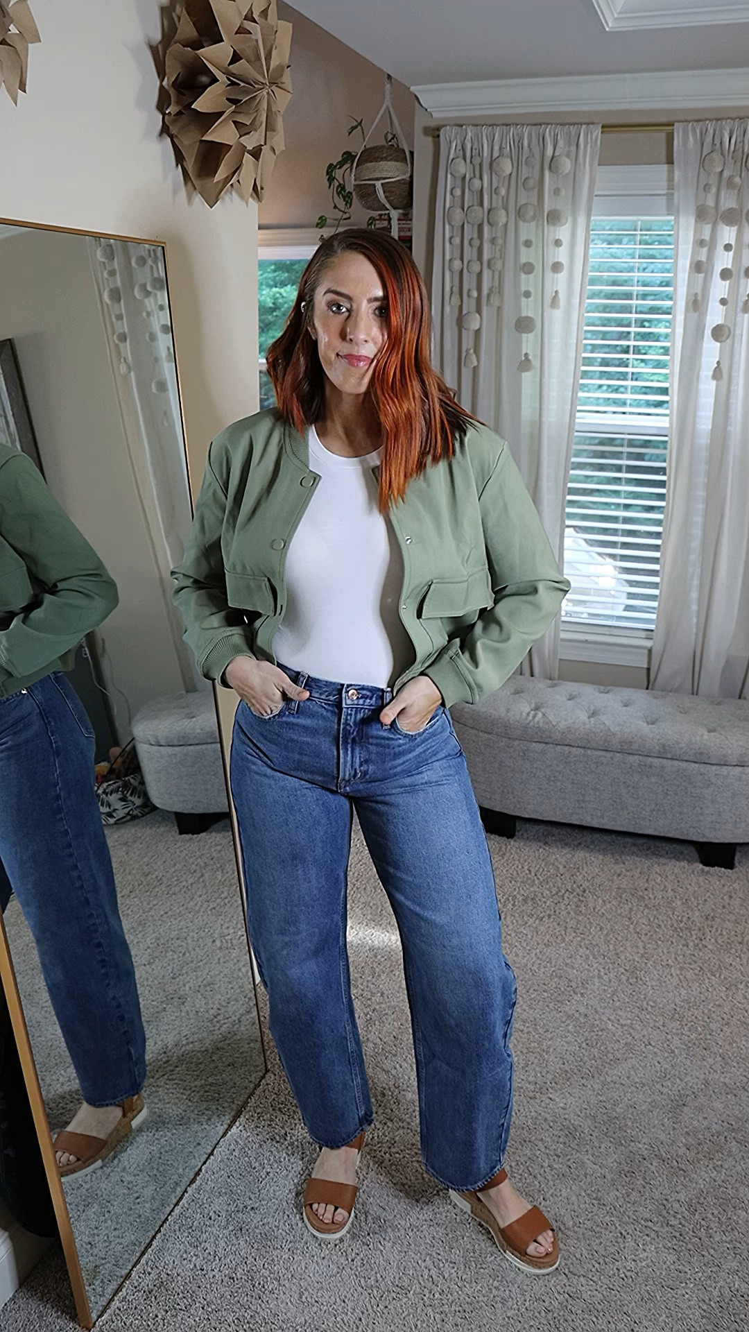 I can’t wait for Fall fashion and alll the layers! Loving these new barrel jeans from Gap along with these platform sandals and cropped bomber jacket from Amazon! 

Jacket - Size Medium
Bodysuit - Size Medium
Barrel Jeans - Size 29 Long
Sandals - Size 11

The Gap fashion | Amazon fashion | tall girl fashion | size 8 fashion | size 8 | tall girl outfit | tall girl fashion | midsize fashion size 8 | midsize | tall fashion | tall women | fall outfit ideas | casual cute outfits | fashion over 35

#tallwomenfashion #tallgirlfashion 

#LTKFallSale #LTKFindsUnder100 #LTKStyleTip