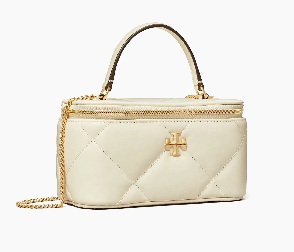Tory Burch
Kira Diamond Quilted Leather Vanity Bag.