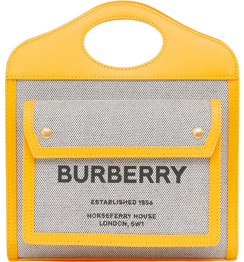 Burberry Mini Horseferry Logo Canvas & Leather Pocket Bag | Nordstrom | Nordstrom Canada