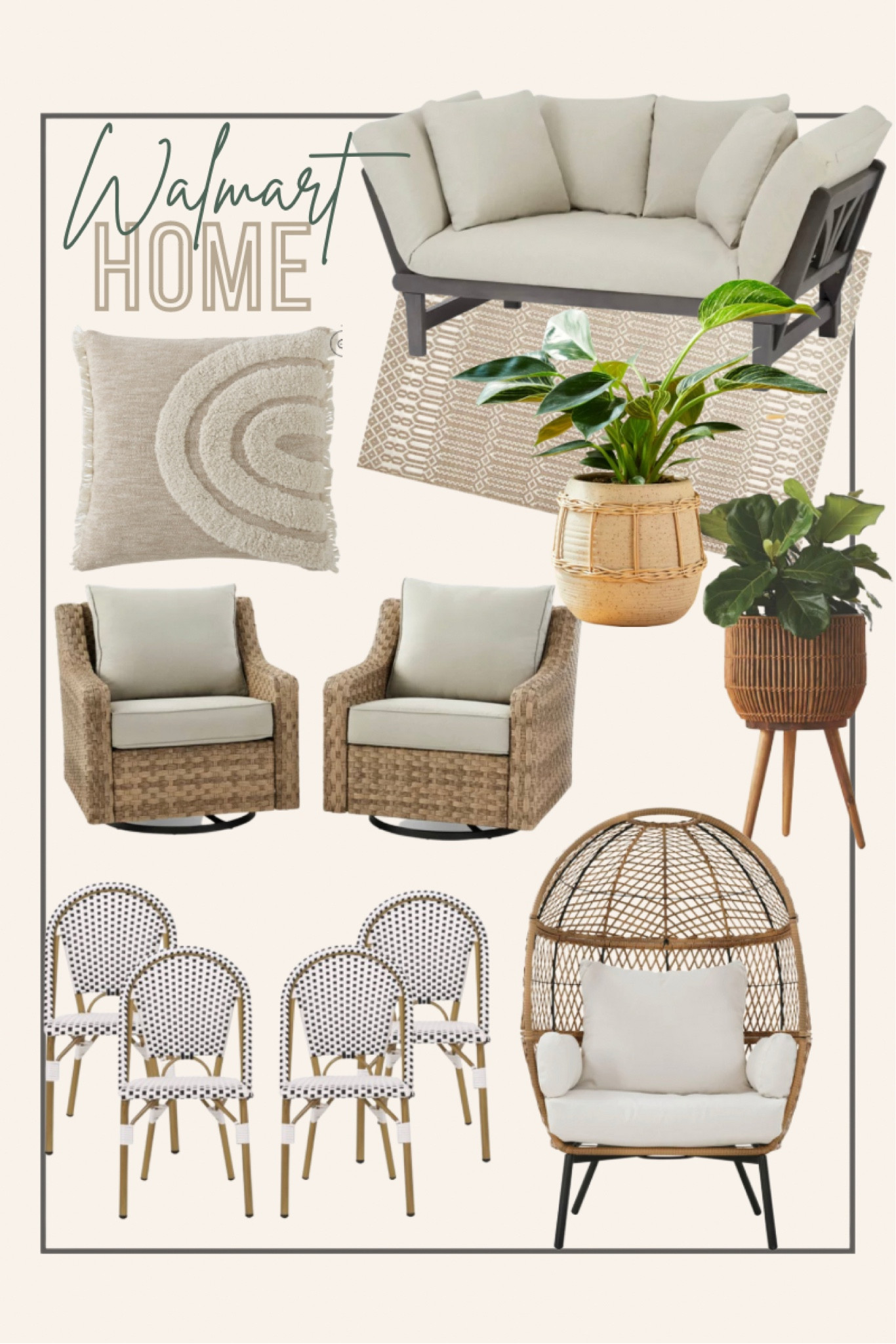 Walmart Home finds, patio furniture, outdoor finds, boho, planters 

#LTKhome #LTKunder50 #LTKstyletip