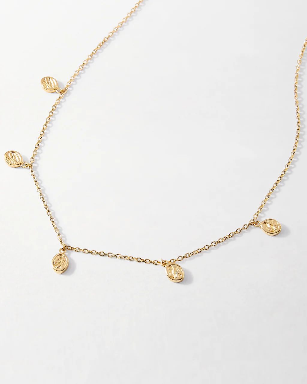 Victoria Coin Drop Choker Necklace - Gold | Edge of Ember Ltd