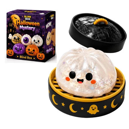 Halloween Dumpling Squeeze Squishy Toy, Cute Slow Rising Squeeze Stress Relief Sensory Toy, Soft Kawaii Halloween Fidget Toy for Kids & Adults, Ghost Pumpkin Eyeball Skull Monster A9-1PCS | Walmart (US)