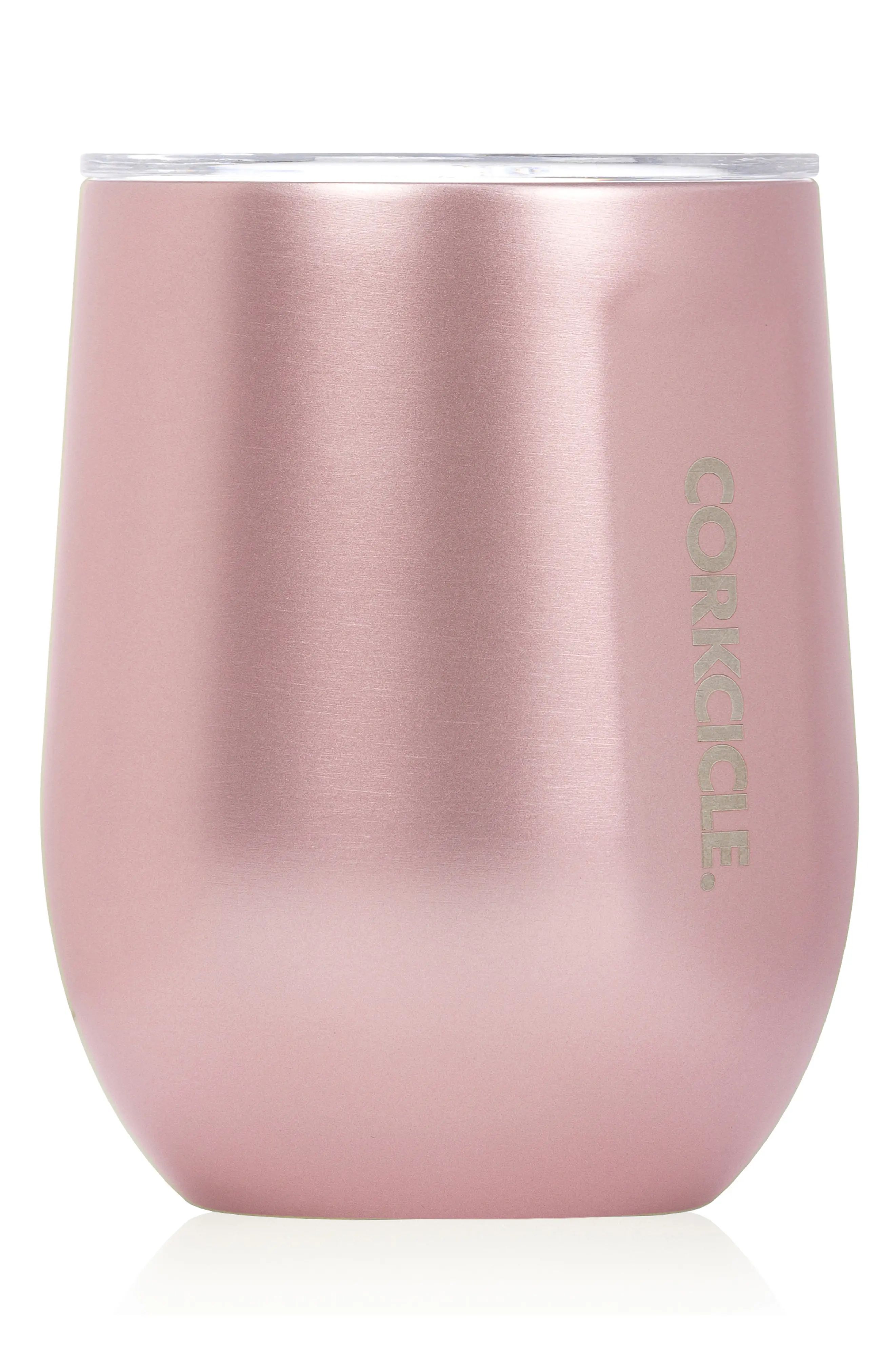 Corkcicle Rose Insulated Stainless Steel Stemless Wine Glass | Nordstrom