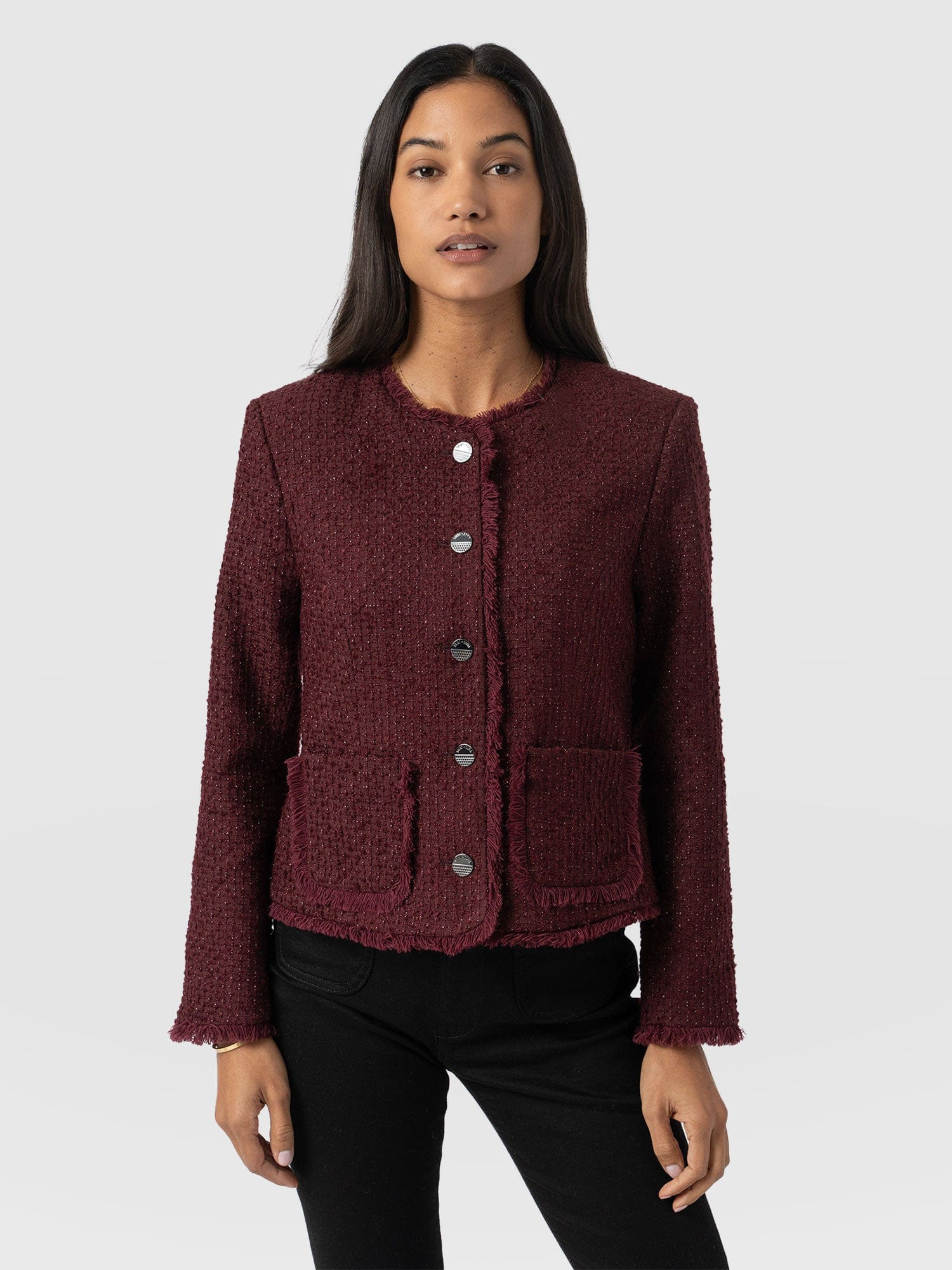 Ashby Jacket - Maroon | Saint + Sofia