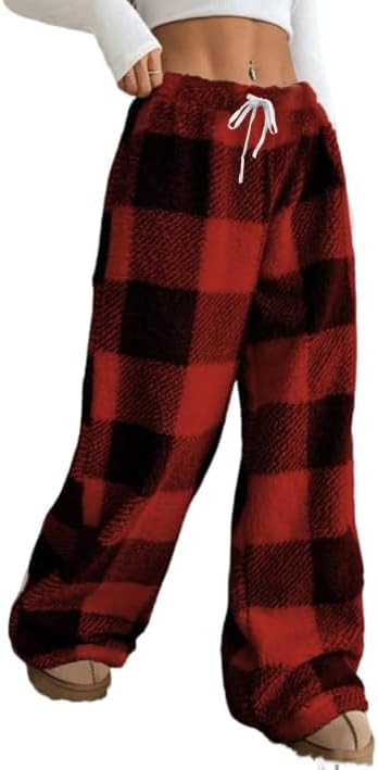 Womens Plush Plaid Pjs  | Amazon (US)