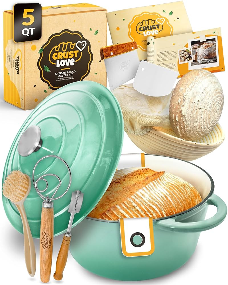 Dutch Oven for Bread Baking - incl. Sourdough Bread-Baking Supplies like Banneton Bread-Proofing ... | Amazon (US)