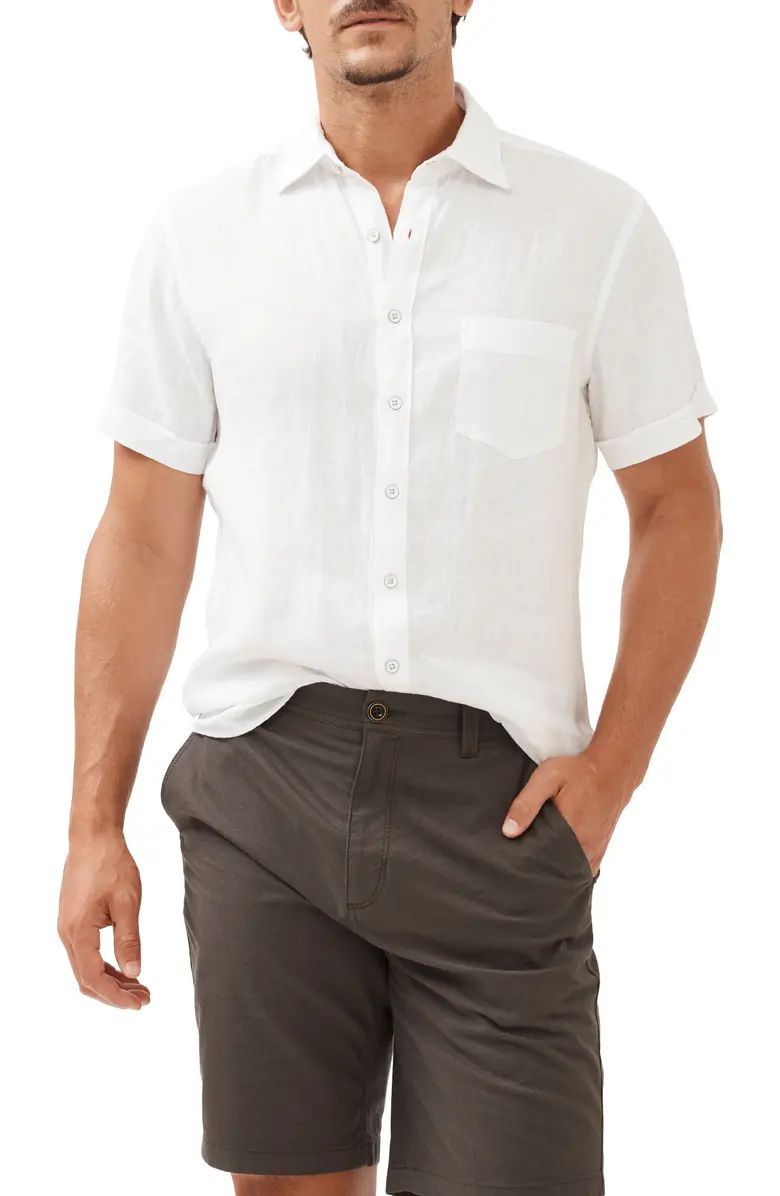 Ellerslie Short Sleeve Linen Button-Up Shirt | Nordstrom