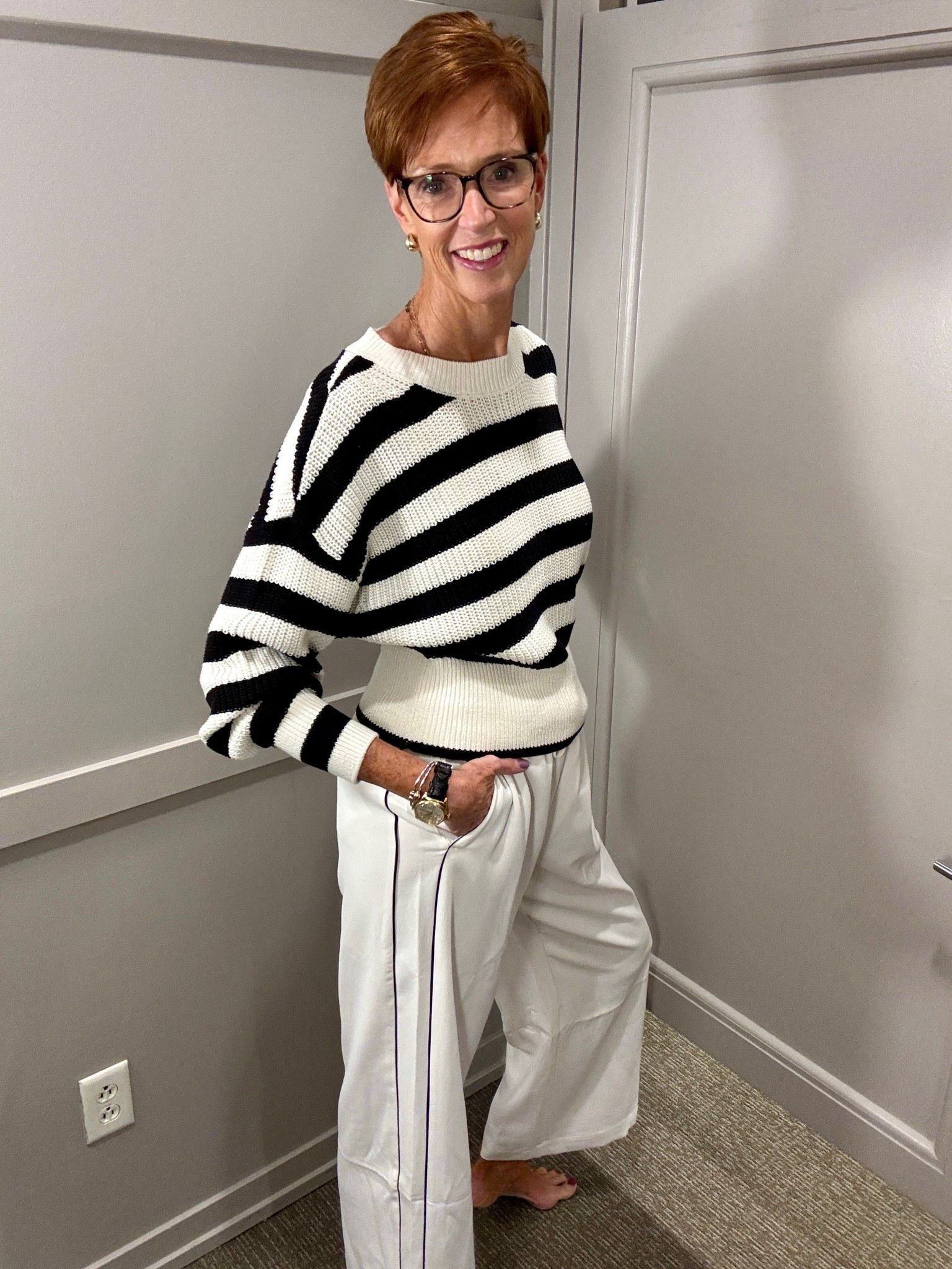 A fitting room only tells me so much.
And this try-on proved it.

Comment TRYON and I’ll send everything over.

At 56 and 6'1", I've learned not to judge a piece solely by the outfit I happen to grab in the store. Sometimes the top isn't quite right. Sometimes the proportions need adjusting. And sometimes one piece that seems just okay becomes VERY good once I get it home and style it with my own wardrobe.

This fall try-on included wide-leg trousers, pull-on pants, fall dresses, striped sweaters, cardigans and denim — but pay attention to the pieces that show up again near the end.
Those are the ones I brought home and restyled with cashmere and pieces already in my closet.

And THAT is the test for me: can I immediately see at least a few ways to wear it with what I already own?

Swipe through the whole try-on before you decide.

Then tell me: which outfit would YOU wear first? And did any of the pieces change your mind once you saw how I styled them at home?

Save this for fall outfit inspiration, send it to your shopping friend, and share it with someone who loves classic style with a little something unexpected.

#TallWomenStyle #FallOutfitIdeas #StyleOver40

#LTKootd #LTKOver40 #LTKTall