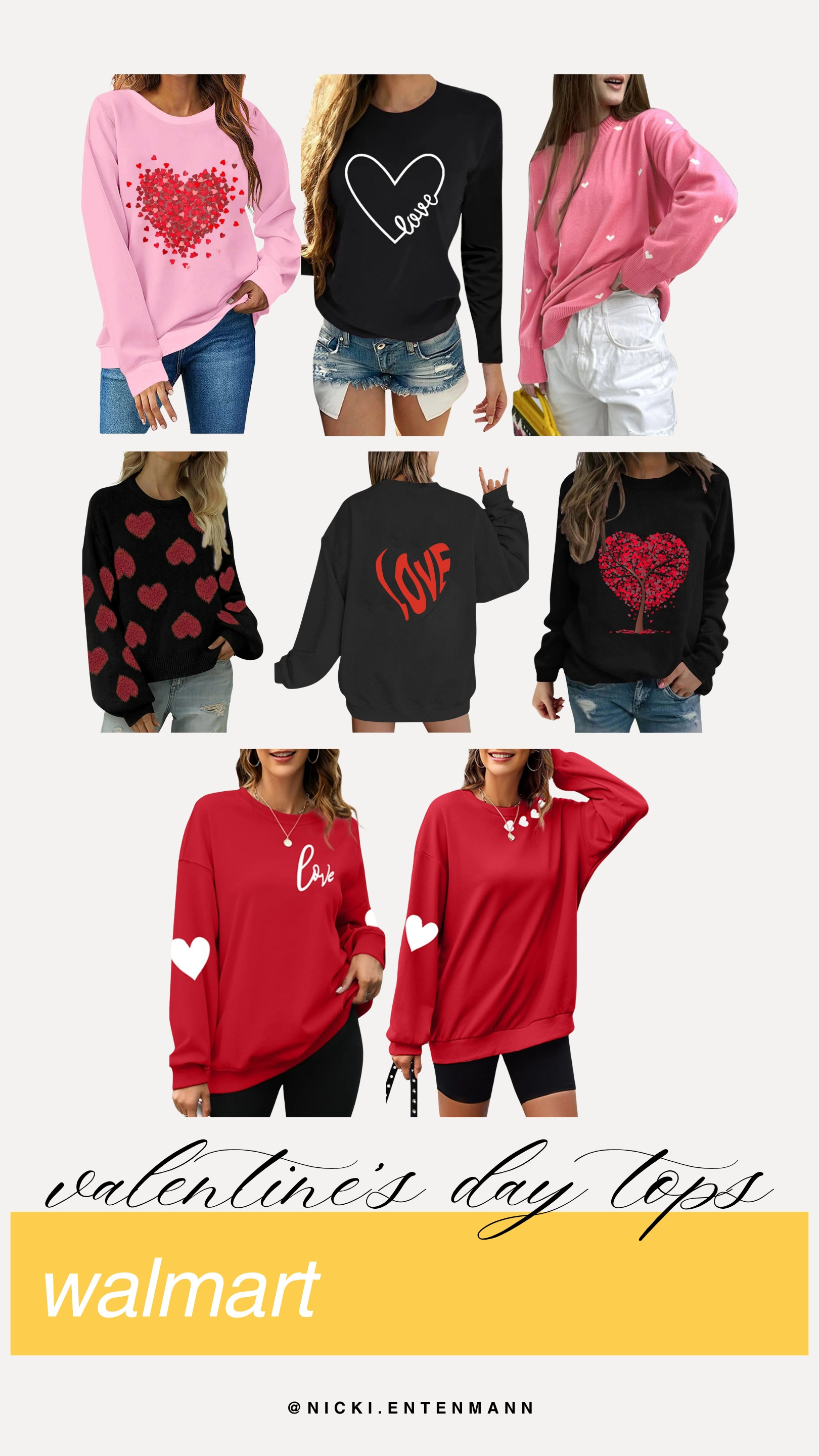 Walmart’s Valentine’s Day tops are here, and they’re giving all the heart-eye feels! Perfect for cozy dates or cute vibes. Shop these sweet styles while they’re still in stock! 💘

Valentine's Day tops, Walmart fashion, cozy tops, cute outfits, heart designs, casual chic, seasonal style, February fashion, budget-friendly, sweet vibes. 

 #LTKSeasonal #LTKSaleAlert #LTKStyleTip