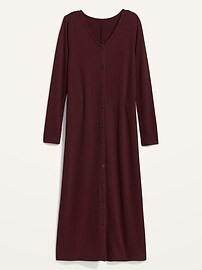 Rib-Knit Cardigan Sweater Midi Dress | Old Navy (US)