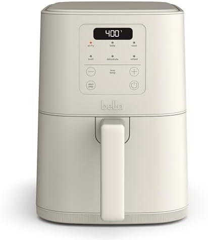 bella 4Qt Slim Air Fryer, Fits-anywhere™ Kitchenware, EverGood™ Ceramic Nonstick Coating, Adj... | Amazon (US)