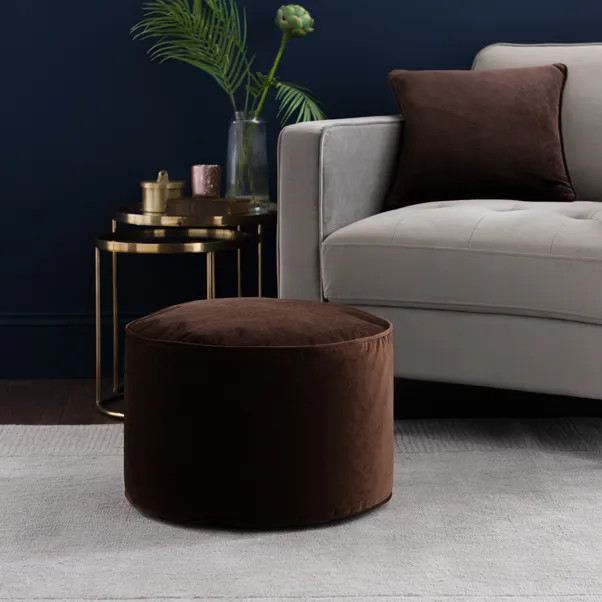 Eliza Velvet Pouffe | Dunelm (migrated)