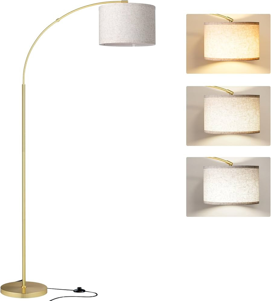 SUNMORY Arc Floor Lamp with 3 Color Temperature, Modern Floor Lamp with 9w A19 LED Bulb, 75″ He... | Amazon (US)