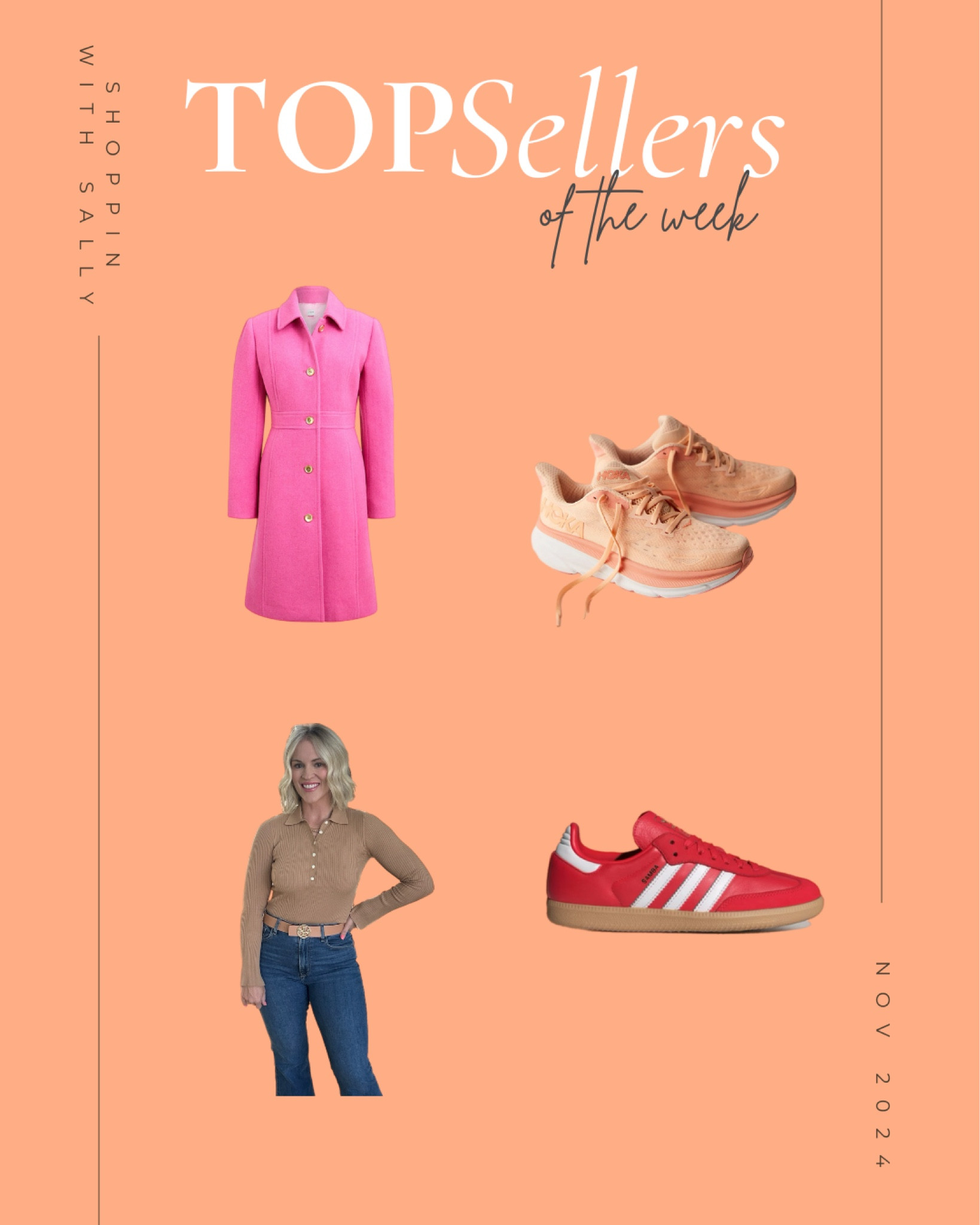 Top Sellers of the week!!! 

Jacket size 8, sized up one size
Hoka’s size 8, went down a 1/2 size 
Ribbed top Small 
Red Adidas size 8, went down 1/2 size 

#LTKActive #LTKHoliday #LTKGiftGuide