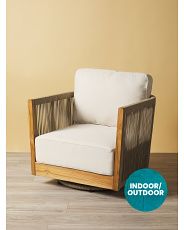 23in Indoor Outdoor Rope Swivel Accent Chair | HomeGoods