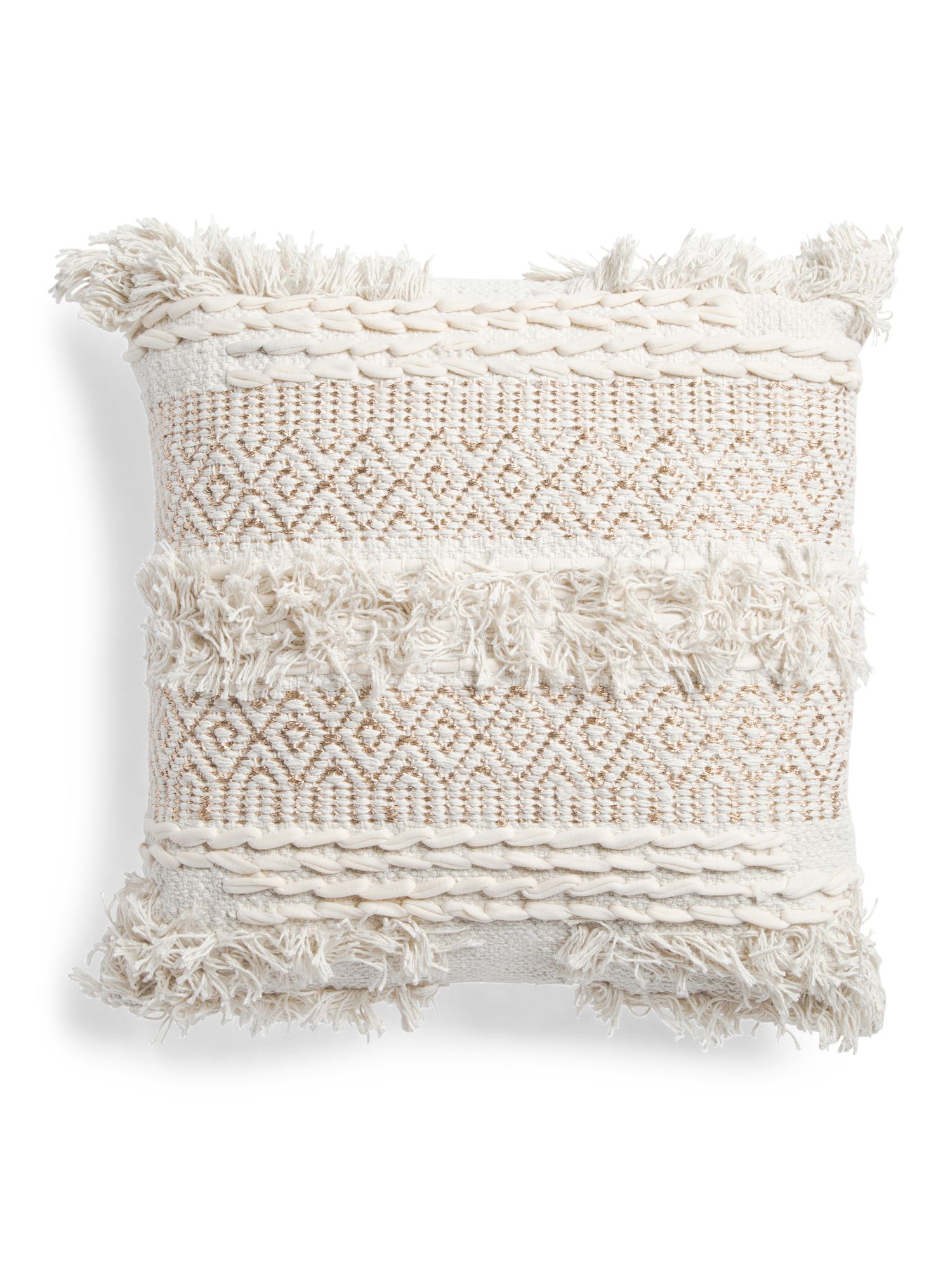 Made In India 20x20 Jersey Loop Pillow | TJ Maxx