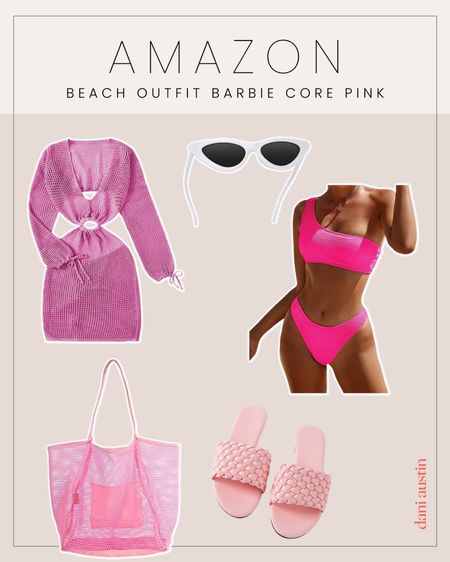Barbie core pink beach outfit idea from Amazon 

#LTKswim #LTKSeasonal #LTKtravel