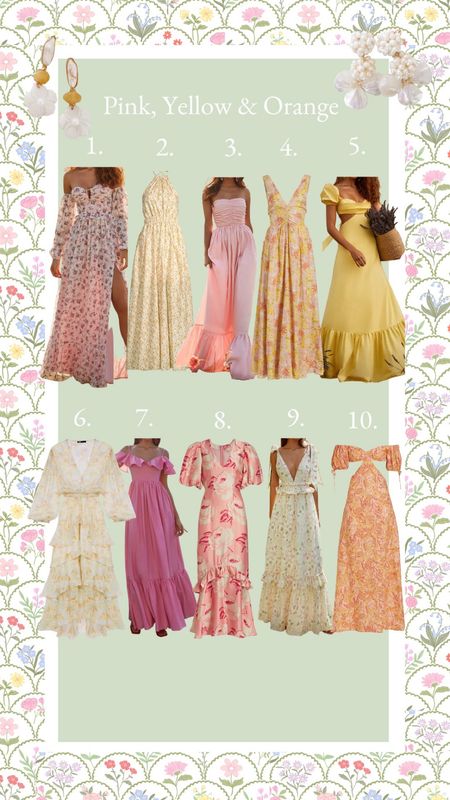 Pink, yellow and orange bridesmaid dresses under $300 🤩

#LTKFind #LTKSeasonal #LTKwedding