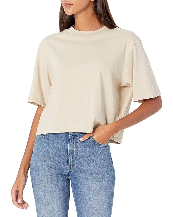 The Drop Women's Sydney Short-Sleeve Cropped Crewneck T-Shirt | Amazon (US)