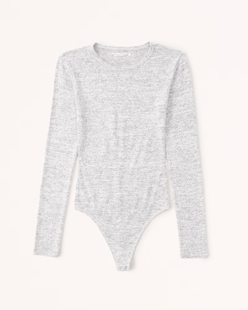 Women's Long-Sleeve Cozy Crew Bodysuit | Women's Tops | Abercrombie.com | Abercrombie & Fitch (US)