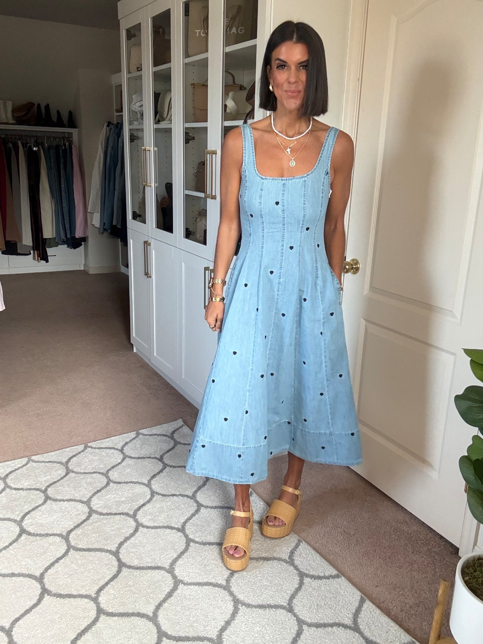 Absolutely love this Walmart dress! Size xs 
Wedges fit tts 

#LTKSeasonal #LTKmomlife #LTKgrwm