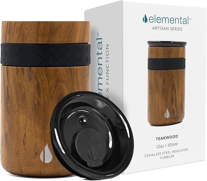 Elemental Artisan Insulated Tumbler, Triple Wall Coffee Travel Tumbler, Reusable Stainless Steel ... | Amazon (US)