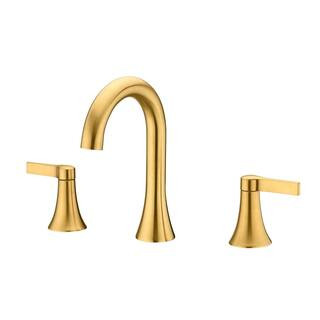 LUXIER Contemporary 8 in. Widespread 2-Handle Bathroom Faucet in Brushed Gold WSP11-TG - The Home... | The Home Depot