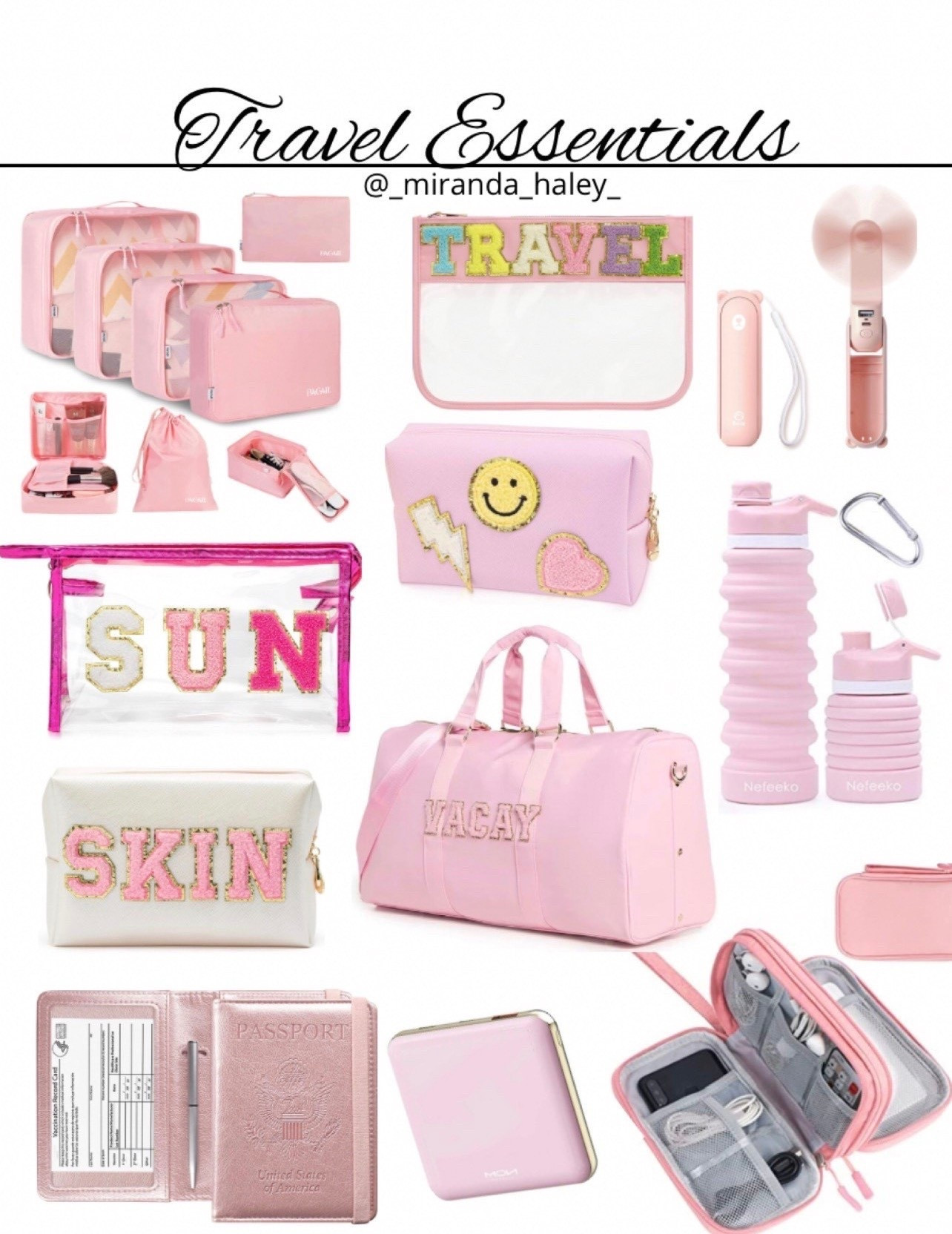 Amazon finds travel essentials Stoney clover lane pink travel accessories packing cubes travel fan travel water bottle 

#LTKitbag #LTKunder100 #LTKtravel

#LTKTravel #LTKunboxing #LTKhaul

#LTKSaleAlert #LTKTravel #LTKU