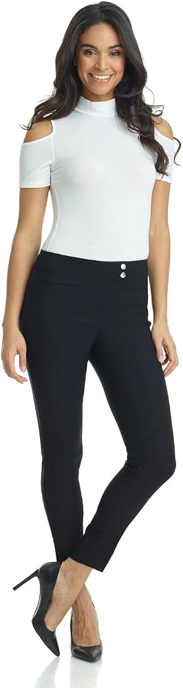 Rekucci Women's Ease into Comfort Slim Ankle Pant with Snaps | Amazon (US)