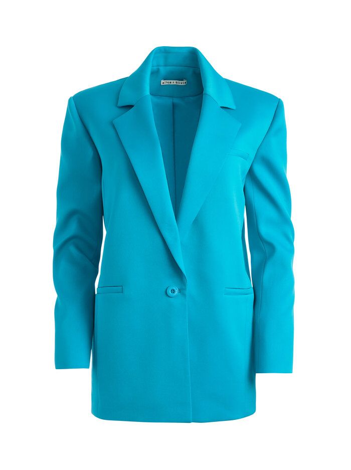 SHAN RUCHED SLEEVE BLAZER | Alice + Olivia