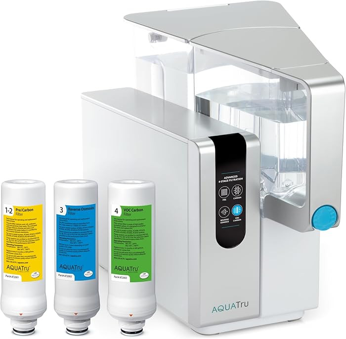 AquaTru Classic Countertop Water Purifier | Certified 4-Stage Reverse Osmosis System Removes 84 C... | Amazon (US)