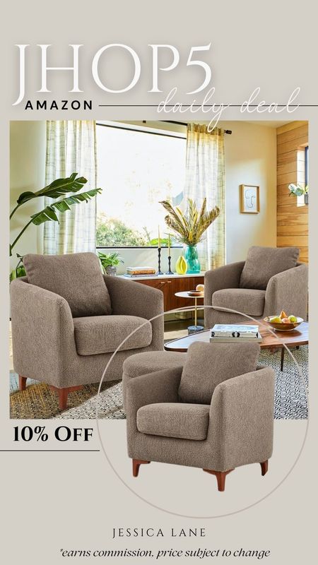 Amazon daily deal, save 10% on this gorgeous modern upholstered accent chair with ottoman.Accent chair, upholstered chair, Amazon home, Amazon deal

#LTKhome #LTKsalealert #LTKstyletip