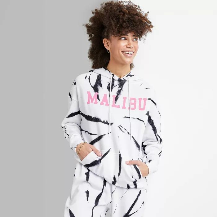 Women's Ascot + Hart Malibu Hooded Graphic Sweatshirt - Tie-Dye | Target
