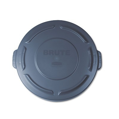 Rubbermaid Commercial Flat Top Lid for 20-Gallon Round Brute Containers 19 7/8" dia. Gray 261960GRA | Target