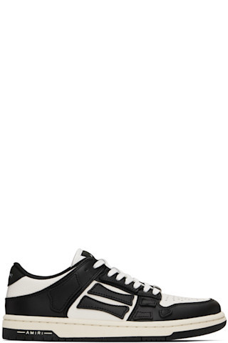 AMIRI - Black & White Skel-Top Low Sneakers | SSENSE