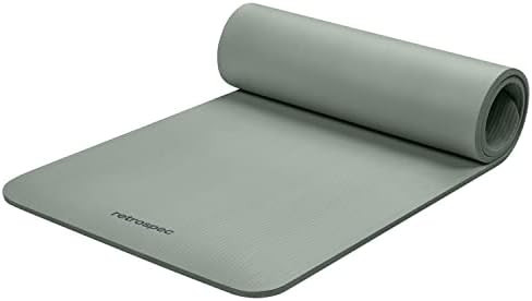 Retrospec Solana Yoga Mat Thick 1/2in Non-Slip Workout Mat with Nylon Strap - 72x24in Exercise Ma... | Amazon (US)
