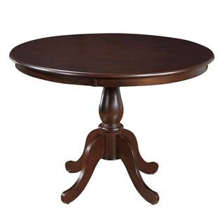 Fairview Espresso 42 in. Round Pedestal Dining Table | The Home Depot