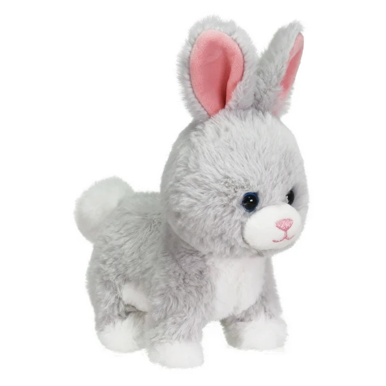 Kid Connection-Mini Walking Pet Grey Bunny 6inches | Walmart (US)