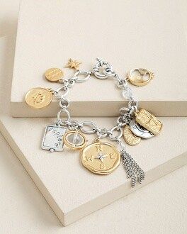 Mixed-Metal Charm Magnetic Bracelet | Chico's
