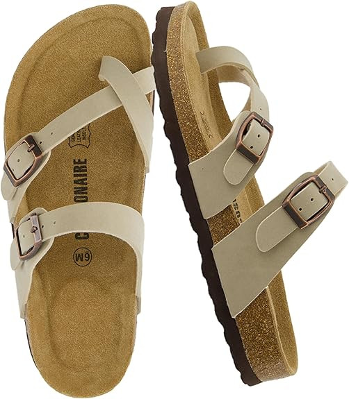 CUSHIONAIRE Women's Luna Cork Footbed Sandal With +Comfort | Amazon (US)