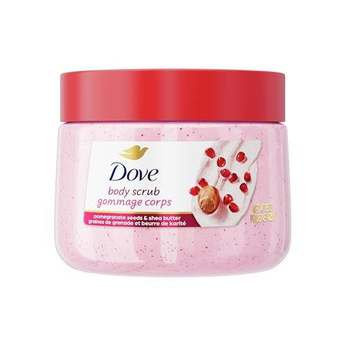 Dove Pomegranate & Shea Butter Body Scrub Exfoliates and Deeply Nourishes for Smooth, Radiant Skin 15 oz | Amazon (US)