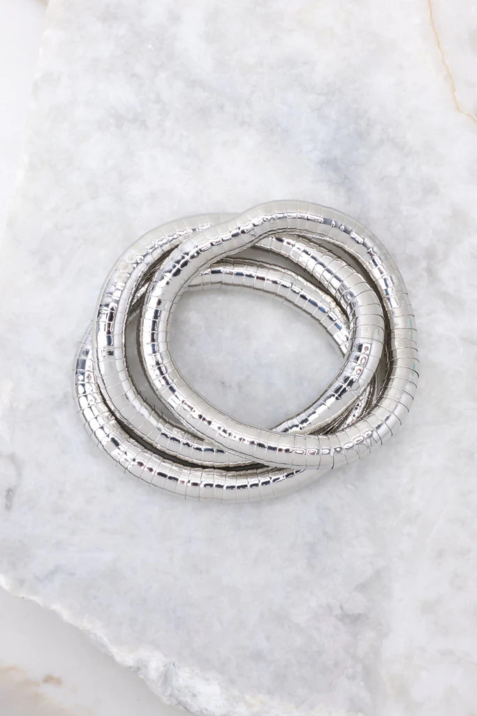 Since That Day Silver Bracelet Set | Red Dress 