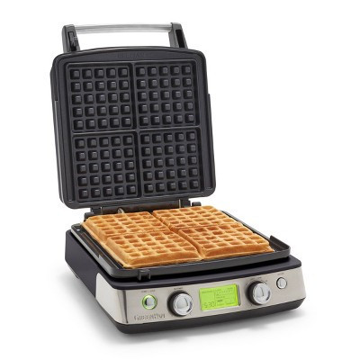 GreenPan Elite Ceramic Nonstick 4 Square Waffle Maker - Black: Stainless Steel, Hand Wash, 1600W, Lifetime Warranty | Target