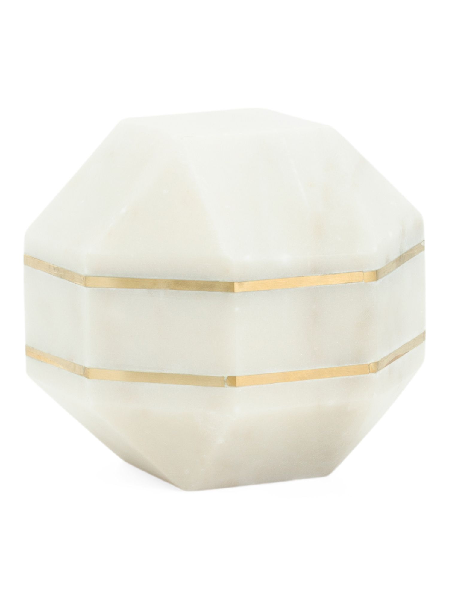 Made In India Decorative Marble Octagon Orb | TJ Maxx