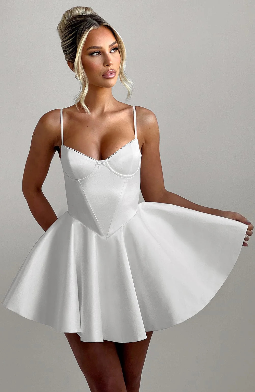 Poppy Mini Dress - Ivory | Babyboo (global)