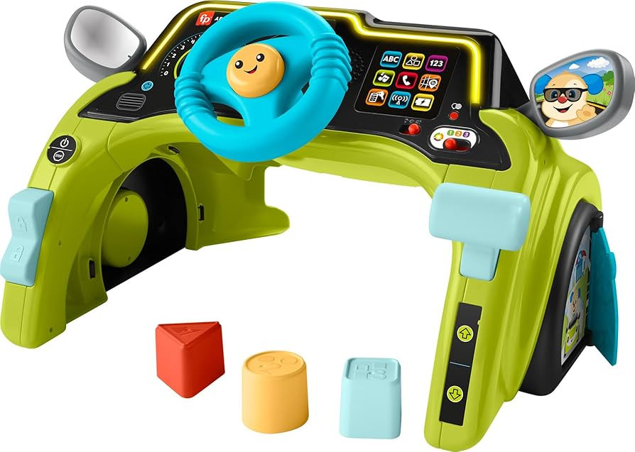 Fisher-Price Baby & Toddler Learning Toy Laugh & Learn Sit & Steer Driver Car Activity Center wit... | Amazon (US)