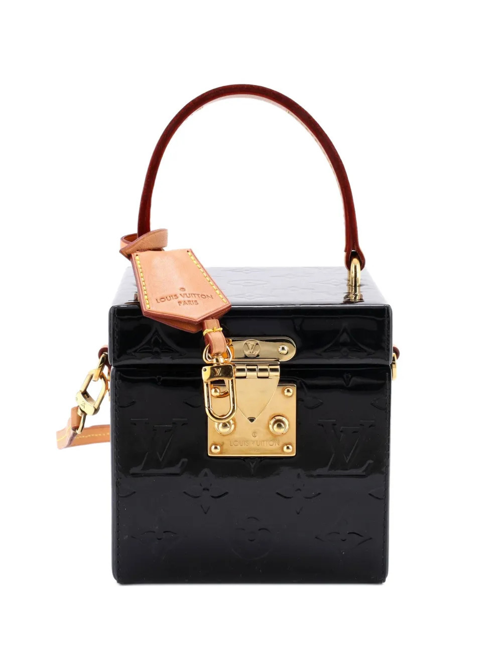 Louis Vuitton Pre-Owned Bleecker Box NM Bag Monogram Vernis satchel - Black | Farfetch Global