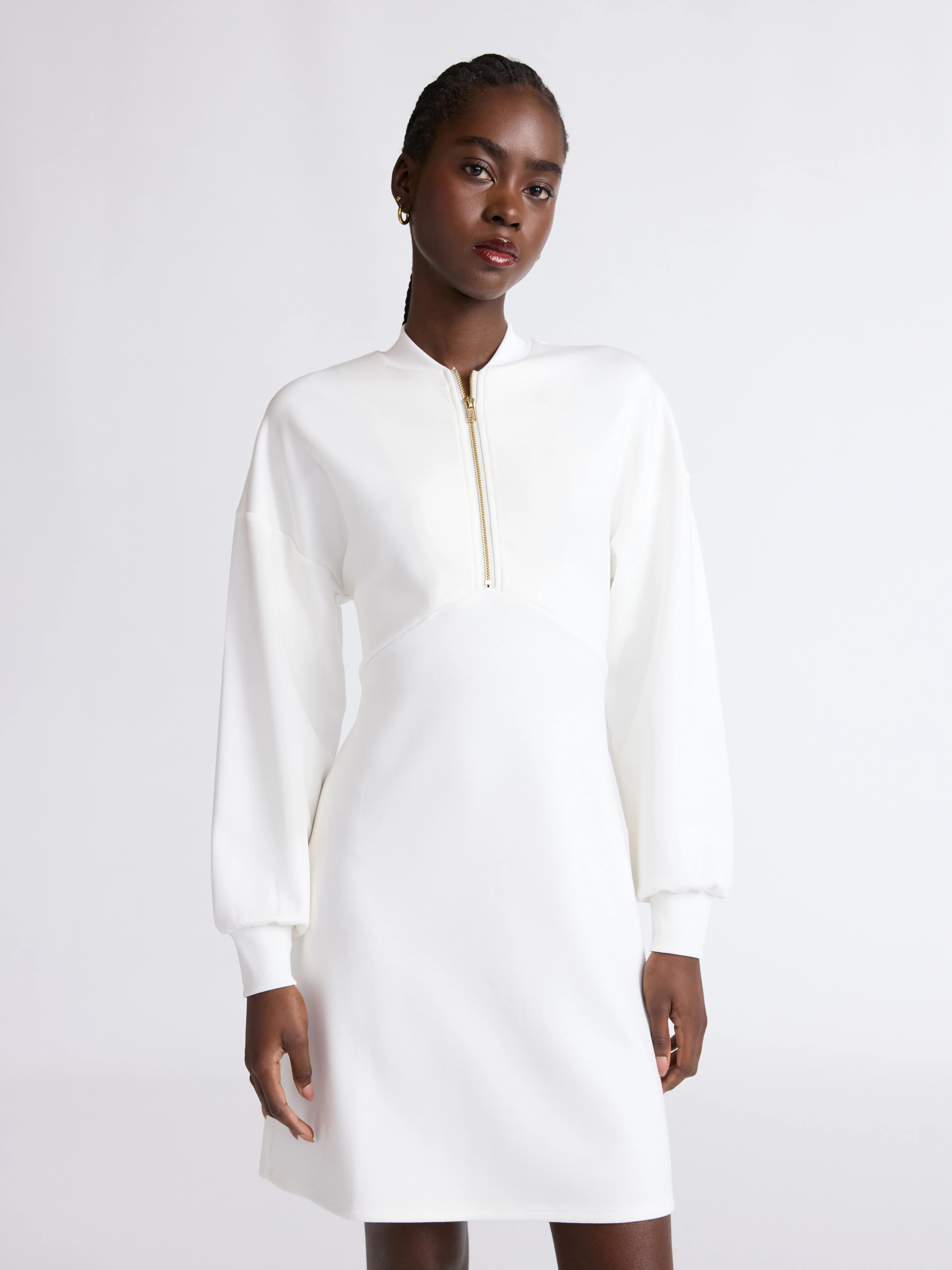 Scoop Women's and Women's Plus New Scubaknit Zip Front Mini Dress, Sizes XS-4X | Walmart (US)