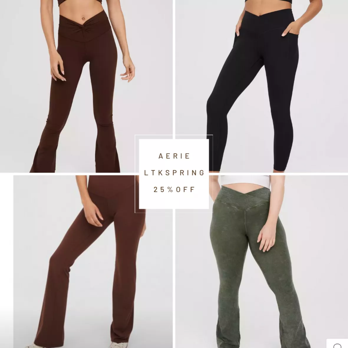 Aerie OFFLINE Real Me High Waisted Crossover Flare Pants on LTK